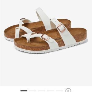 Barely worn White Mayari Birkenstock 39